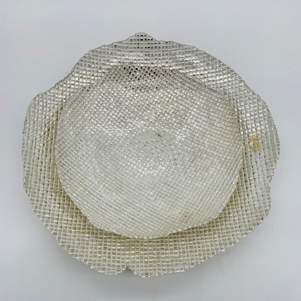 AKCAM Turkish glass shimmer centerpiece platters